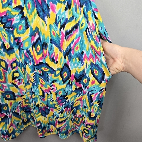 SEW IN LOVE Perfect Paradise‎ Printed Tropical Dress Multi-colored Womens Sz L - Picture 6 of 11